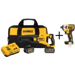 DEWALT FLEXVOLT 60V MAX Brushless Cordless Reciprocating Saw Kit with (2) 2Ah Batteries & Bonus Impact Driver thumbnail 1