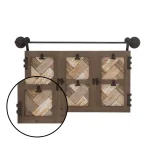 LITTON LANE 6-Opening Matte Brown and Metallic Black Picture Frame, 29 x 17 in. thumbnail 3