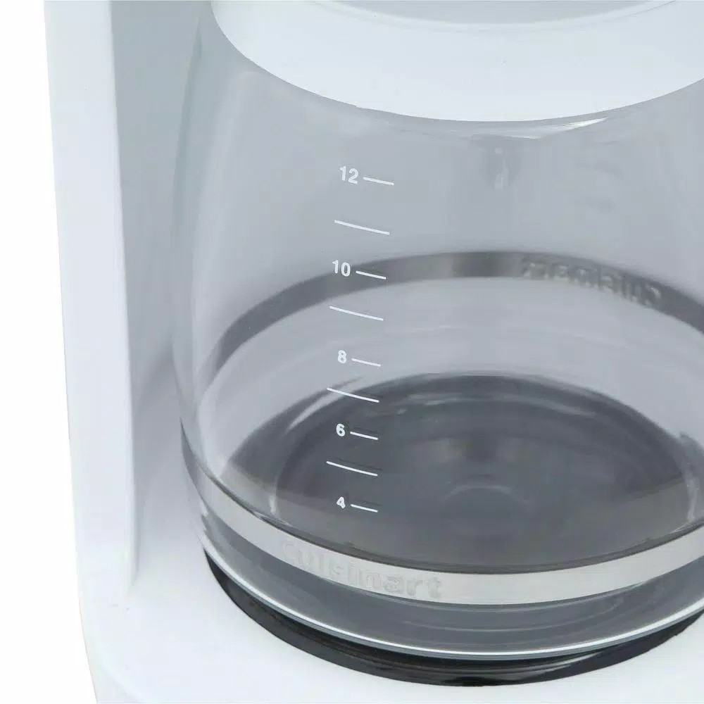 Cuisinart 12-Cup White Drip Coffee Maker with Stainless Steel Accents and Programmable Timer
