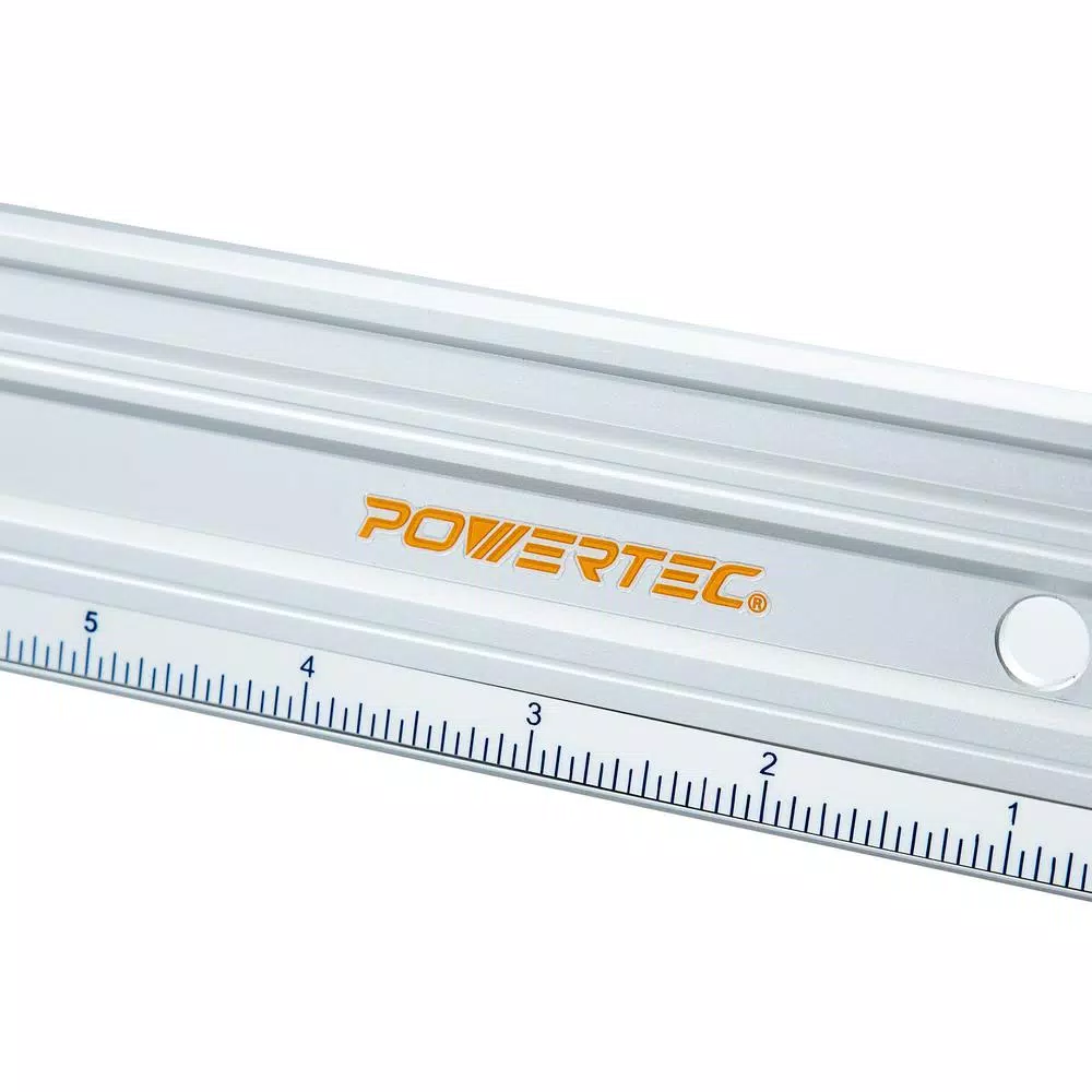 POWERTEC 50 in. Anodized Aluminum Straight Edge Ruler, Precision Machined to 0.003 in.
