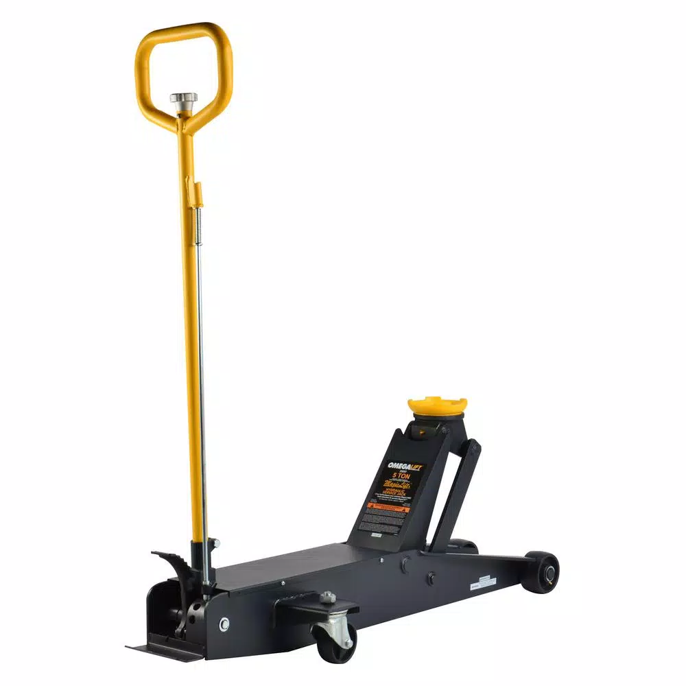 Omega Lift Magic Lift 5-Ton Capacity Long Chassis Hydraulic Service Jack, Black