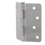 Design House 4 in. x 1/4 in. Radius Satin Nickel Steel Door Hinge Value Pack (3-Pack) thumbnail 4