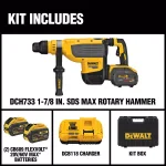 DEWALT DCH733X2 FLEXVOLT 60V MAX SDS MAX Combination Rotary Hammer Kit with (2) 9.0Ah Batteries thumbnail 2