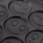 MegaChef Smiley Face Mini Pancake Maker - 7 Emoji Mold Aluminum Pan thumbnail 3