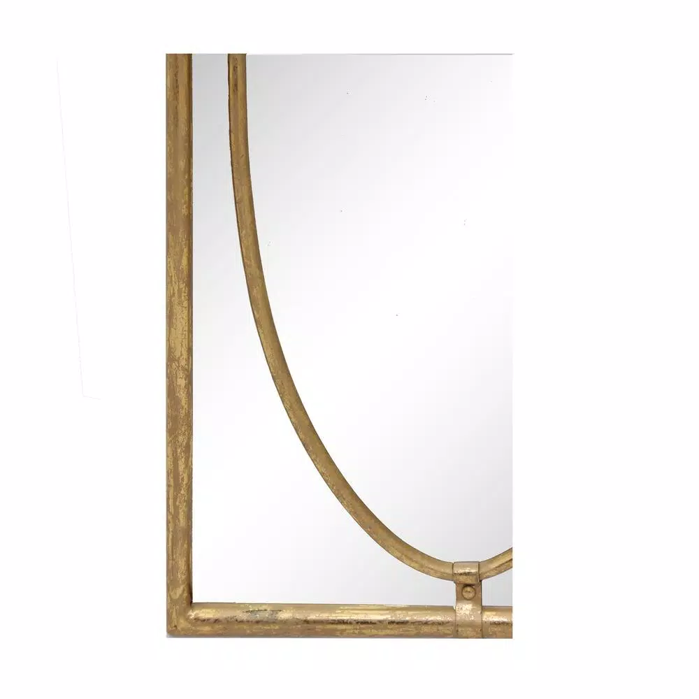 StyleWell Medium Rectangle Gold Antiqued Classic Accent Mirror, 14 in. x 29.9 in.