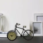Benzara Cycle Shaped Metal Analog Table Clock with Roman Numerals thumbnail 6