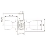 Design House Plaza Polished Brass Passage Door Knob, 6-Way Universal Latch thumbnail 6
