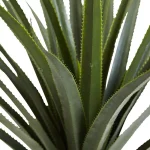 Nearly Natural 4 ft. Spiked Agave Artificial Plant in Black Plastic Pot thumbnail 2