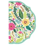 Sugar Plum Party SugarPlum Collection Spring Blossoms Dessert Plates, Ruffled Floral with Rose Gold Rim (Set of 16) thumbnail 2