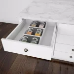 Lavish Home 3-Tiered Nonslip White Drawer Organizer thumbnail 6