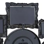 LITTON LANE 25 in. Metal Victorian Photo Frame Montage and Wall Clock with 8 Frames thumbnail 7