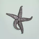 Unbranded Medium Starfish Wall Sculpture - Coastal Silver Pewter Resin Decor thumbnail 1