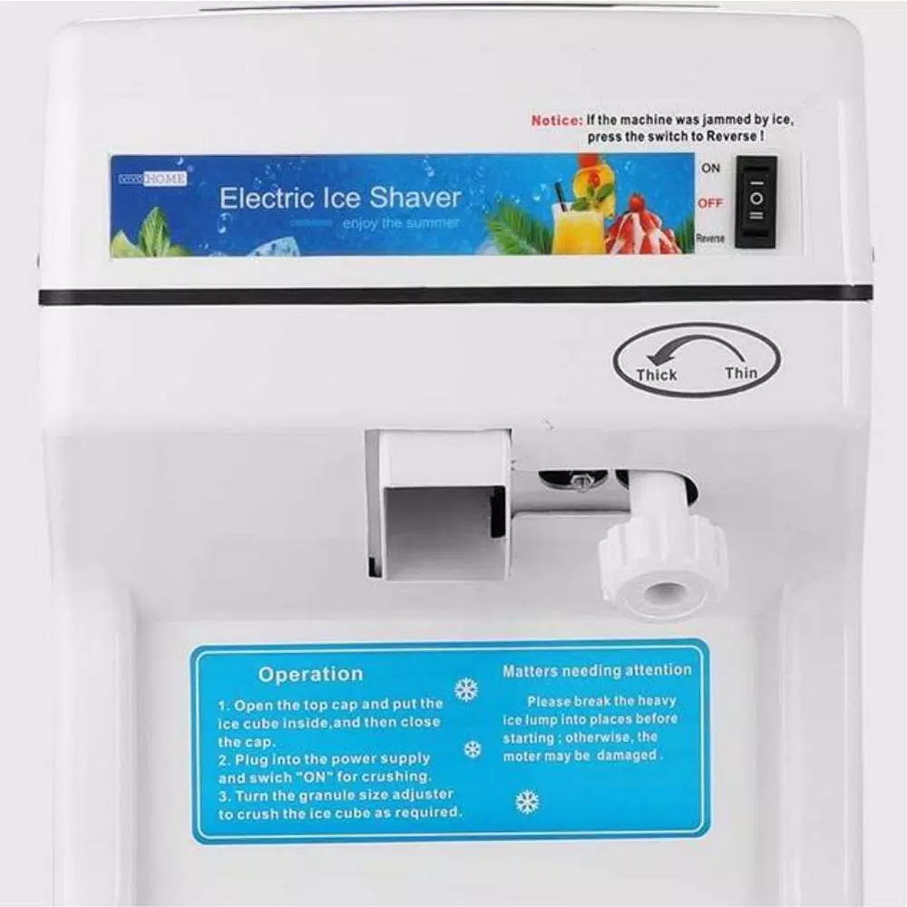 VIVOHOME Blue Ice Crusher & Snow Cone Maker Machine, 250W High Speed Shaver