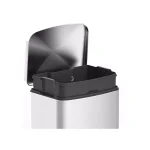 Innovaze 1.6 Gal. Brushed Stainless Steel Rectangular Step-On Trash Can with Fingerprint-Free Finish thumbnail 3