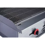 SABA 36 in. Stainless Steel Gas Cooktop Charbroiler with 3 Burners thumbnail 2
