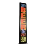 Crystal Art Gallery Cold Beer & Spicy BBQ LED Framed Marquee Sign thumbnail 2