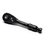 Husky 3/8 in. Drive 100-Position Stubby Ratchet, 5.5 in. Length, Black thumbnail 1