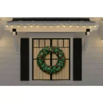 Home Accents Holiday 36 in. Artificial Royal Grand Spruce Pre-lit LED Christmas Wreath - Red, Green, and Cool White Lights thumbnail 2