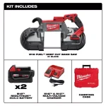 Milwaukee M18 FUEL 18V Brushless Cordless Deep Cut Band Saw Kit with Two 5.0Ah Batteries and Charger thumbnail 2