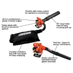 ECHO ES-250 25.4 cc Gas Leaf Blower, Vacuum, and Shredder - 391 CFM, 165 MPH thumbnail 2