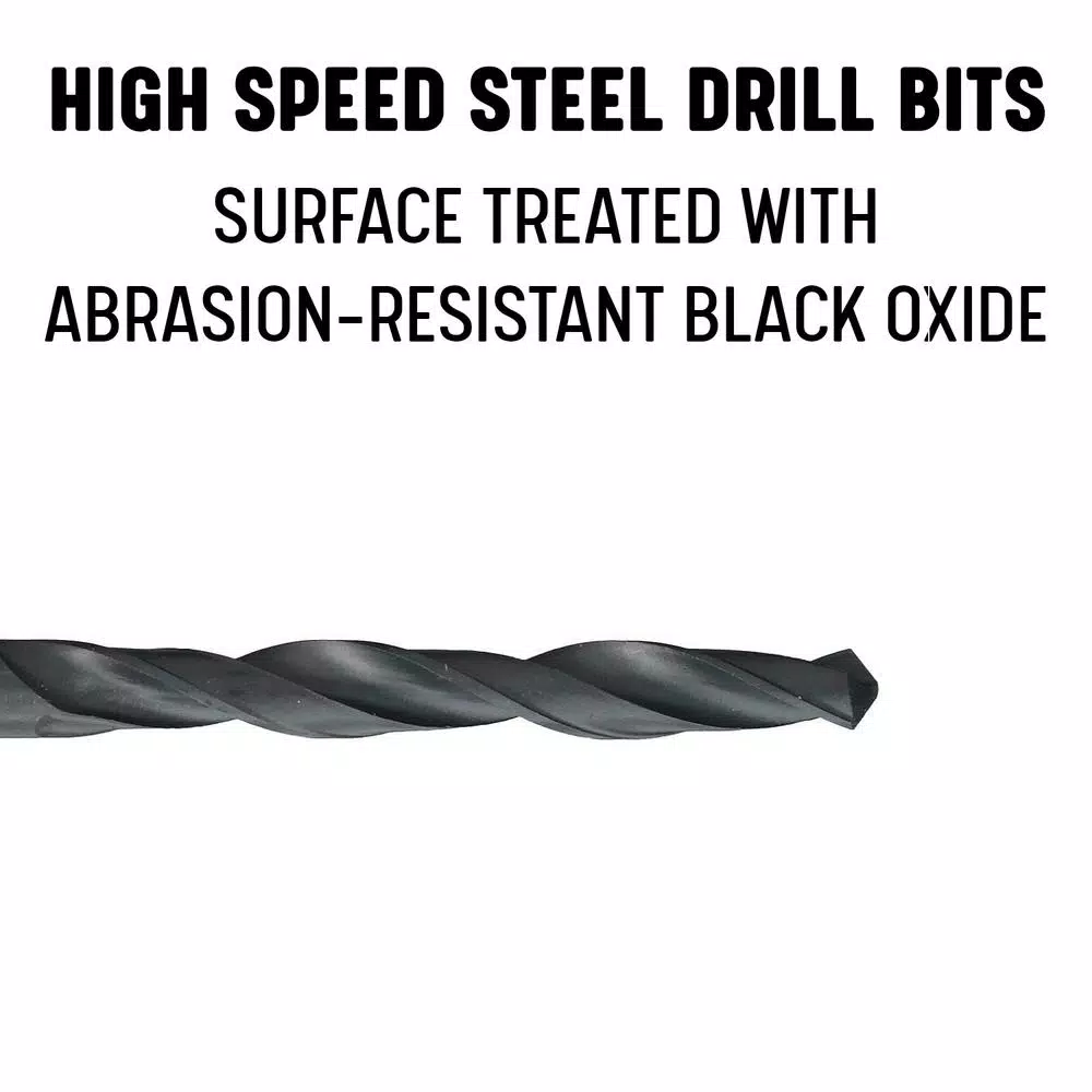 Drill America DWDCO M35 Cobalt Reduced Shank Drill Bit Set, 5-Piece, 9/16 in. - 1 in.