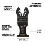 Milwaukee 1-3/8 in. Carbide Universal Fit Extreme Wood/Metal Oscillating Multi-Tool Blade (3-Pack) thumbnail 3