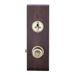 Copper Creek Colonial Polished Brass Entry Door Knob with Single Cylinder Deadbolt Combo Pack thumbnail 4