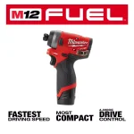 Milwaukee M12 FUEL 12V Li-Ion Brushless 4-Tool Combo Kit with Hammer Drill, Impact Driver, Ratchet & Inflator thumbnail 4