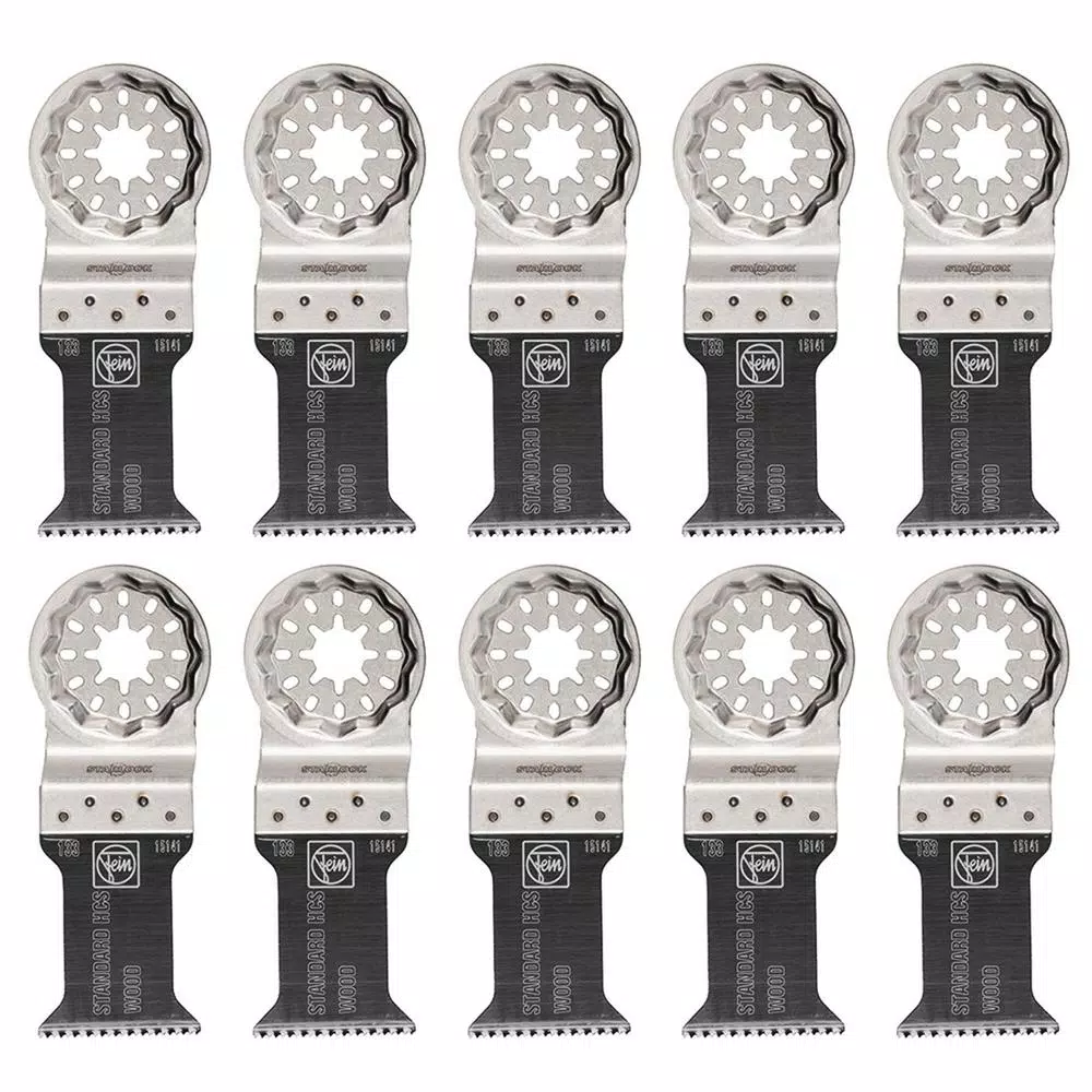 FEIN Starlock Standard E-Cut 133 Saw Blade for Wood, Drywall, and Plastic (10-Pack)