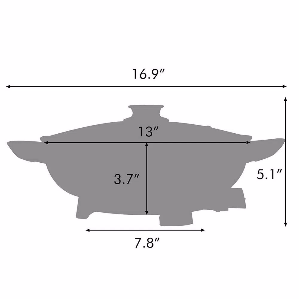 Boyel Living 1400W Professional Non-Stick Copper Electric Skillet, 13 in. Jumbo Capacity, Red