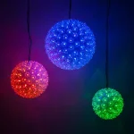 Wintergreen Lighting 7.5 in. 120-Light RGB Color Changing LED Starlight Sphere with Remote thumbnail 3