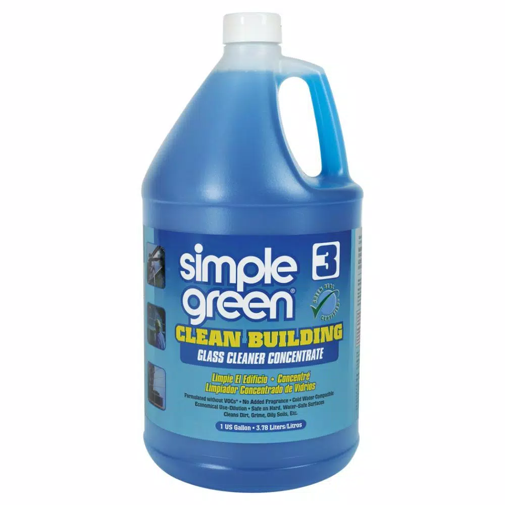 Simple Green Clean Building Glass Cleaner Concentrate, 1 Gallon, Biodegradable & Streak-Free