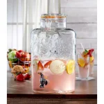 Style Setter Vineyard Glass Beverage Dispenser, 10 qt Clear Glass thumbnail 3