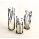 DANYA B Willow Black Iron Pillar Candle Holder Set of 3 thumbnail 1