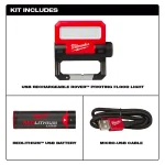 Milwaukee USB Rechargeable ROVER Pivoting LED Flood Light, 550 Lumens thumbnail 2