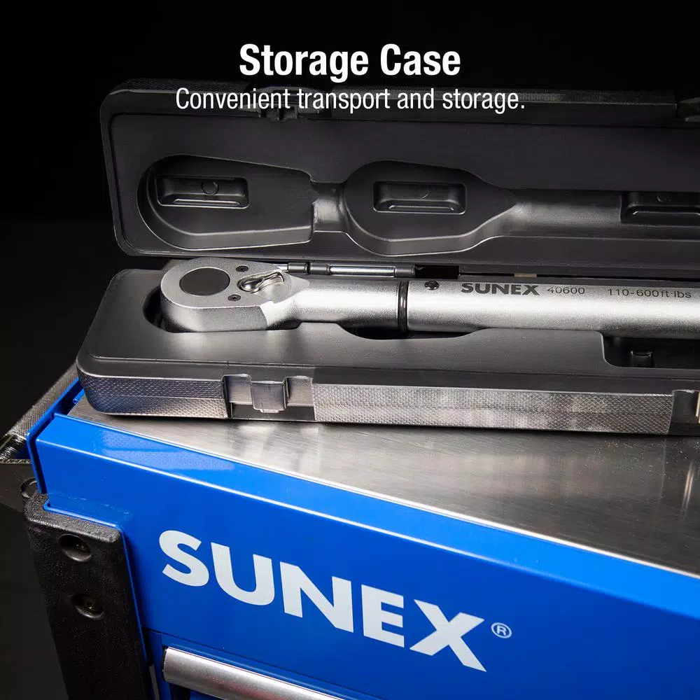 SUNEX TOOLS Sunex 40600 3/4 in. Drive 48T Torque Wrench, 110-600 ft.-lbs.
