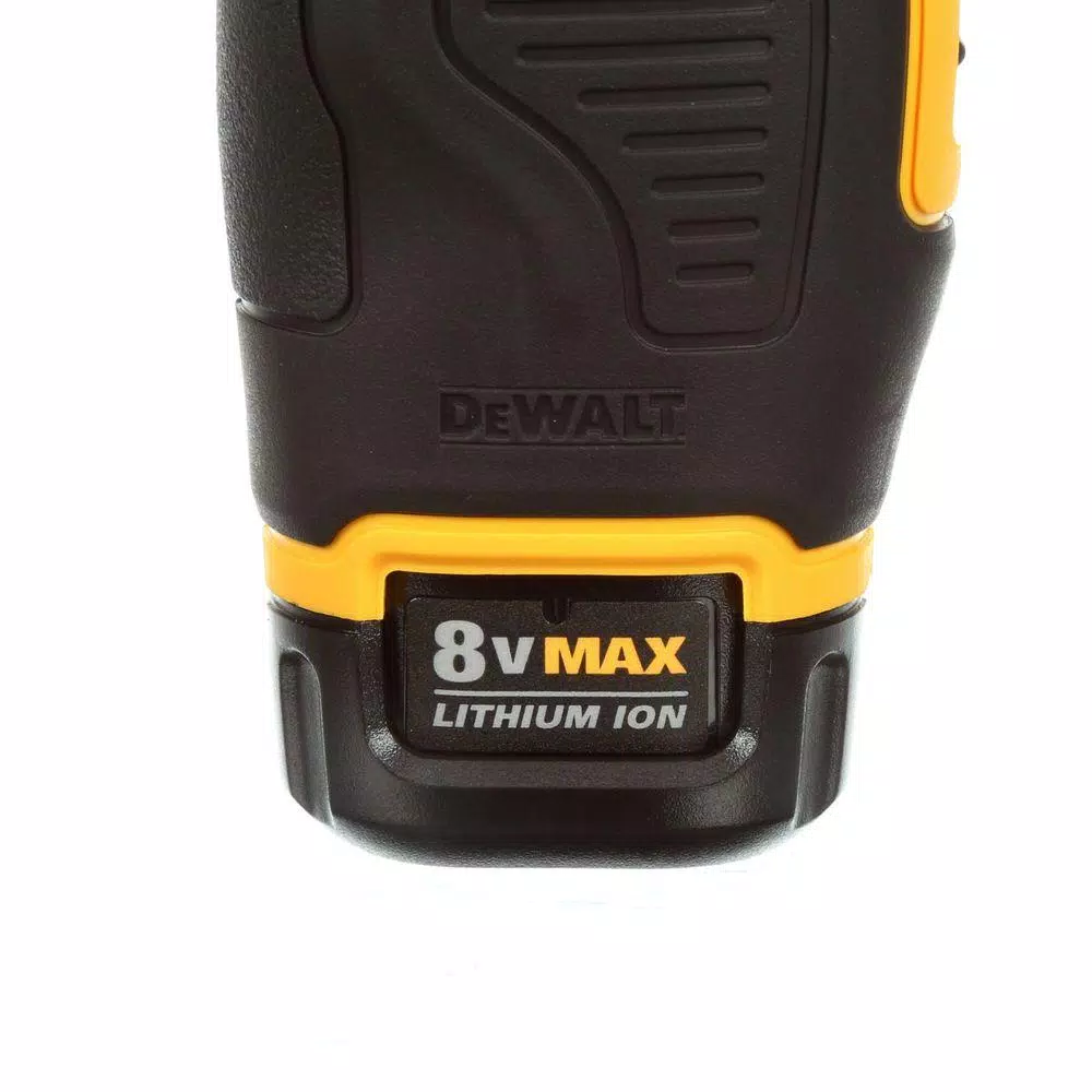 DEWALT 8V MAX Cordless Gyroscopic Screwdriver Kit with 2 1.0 Ah Batteries, Charger & Bag
