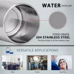 VIVOHOME 16-Cup Water Distiller Machine, 304 Stainless Steel Purifier with Carbon Filter thumbnail 3