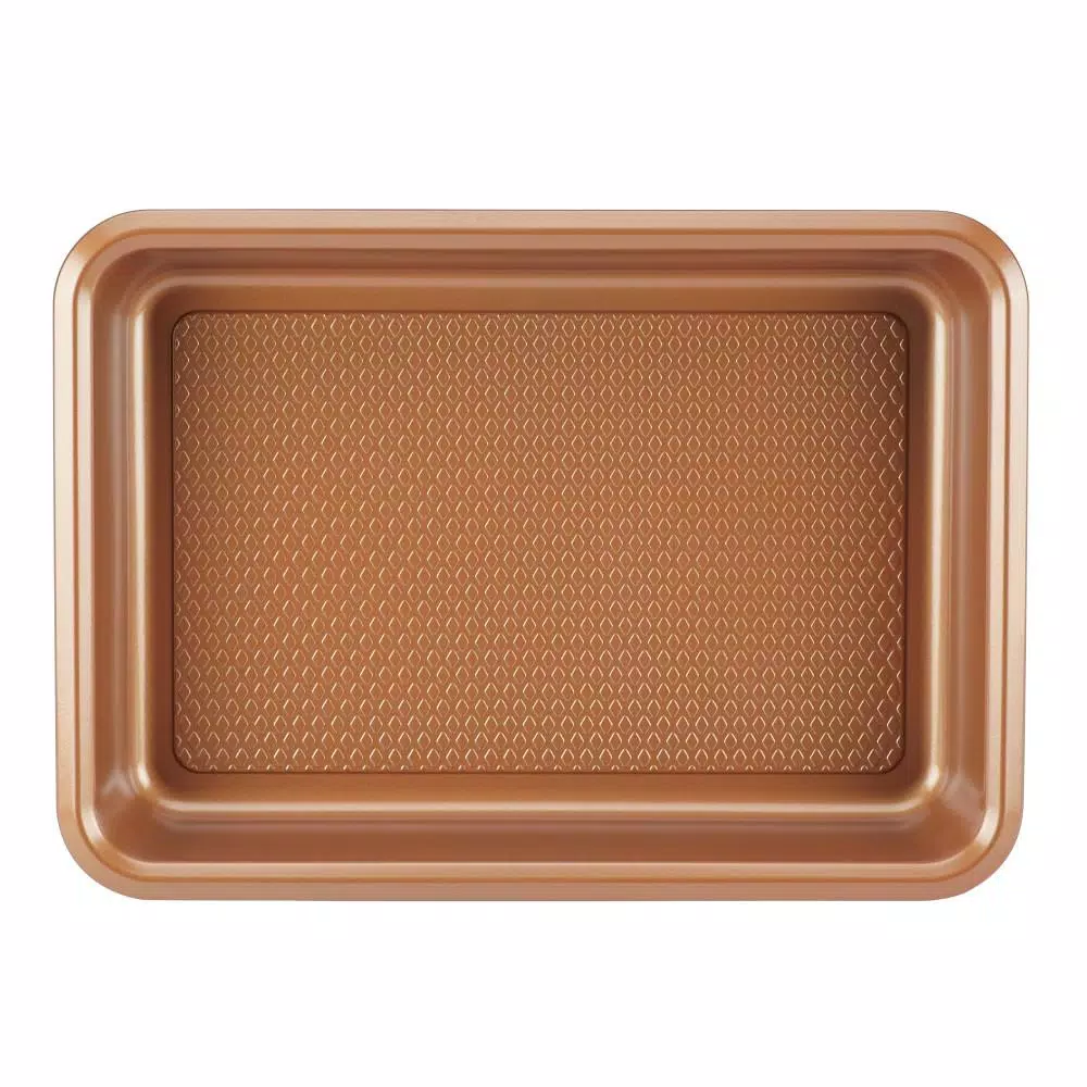 Ayesha Curry 9 x 13 in. Copper Nonstick Steel Cake Pan with Plastic Lid