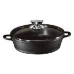 Berndes Vario Click 4 Qt. Induction Round Saute Casserole with Lid, Black thumbnail 1