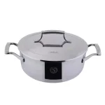 Saveur Selects 4 qt. Tri-Ply Stainless Steel Chef's Pan with Lid thumbnail 1