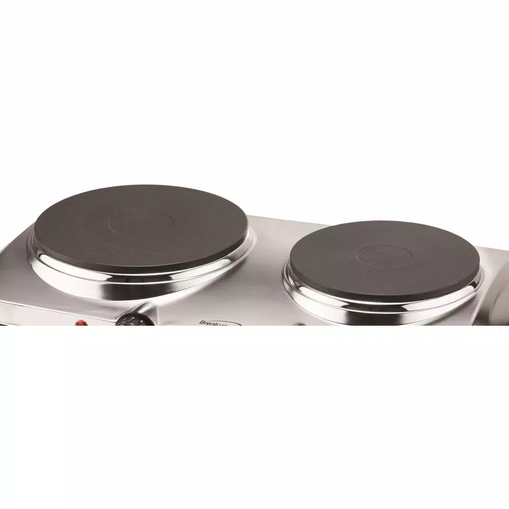 Brentwood Appliances 1440W 2-Burner Silver Electric Hot Plate