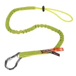 Ergodyne Squids 3100 Shock-Absorbing Tool Lanyard, Single Carabiner, Lime thumbnail 1