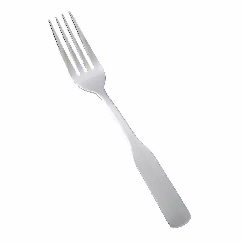 Winco Winston 12-Piece Stainless Steel 18/0 Heavyweight Dinner Fork Set, Satin Finish