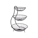 Spectrum Yumi 3-Tier Steel Arched Fruit Basket & Countertop Organizer, Black thumbnail 1