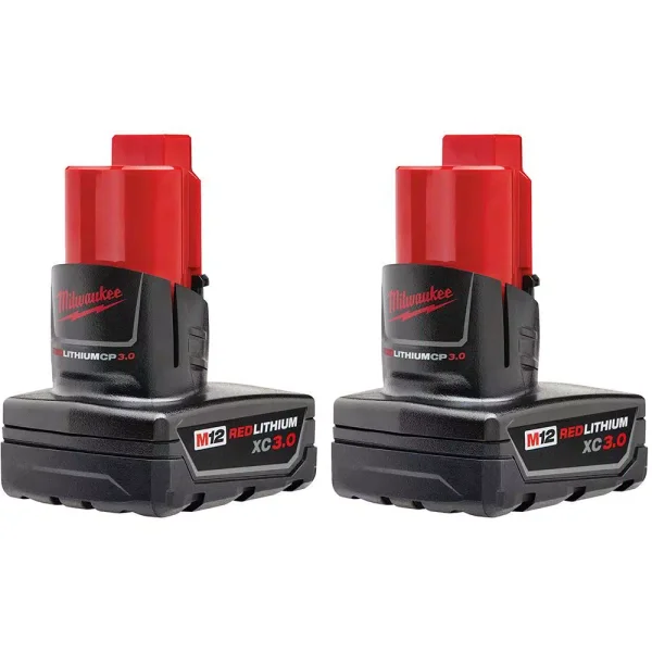 Milwaukee M12 12V XC 3.0 Ah Lithium-Ion Extended Capacity Battery Pack (2-Pack)