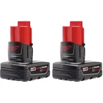 Milwaukee M12 12V XC 3.0 Ah Lithium-Ion Extended Capacity Battery Pack (2-Pack) thumbnail 1