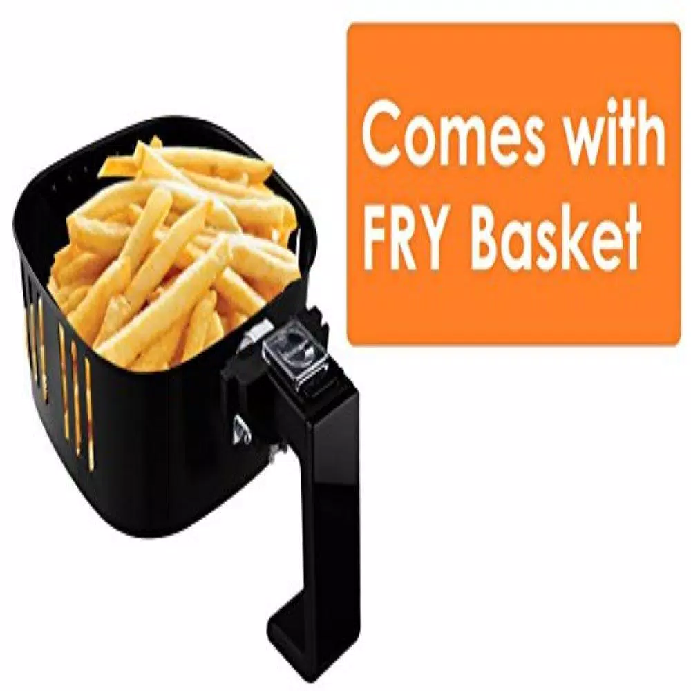 Ovente 3.2 Qt. White Air Fryer with Grill Pan and Non-Stick Basket, 1400W, 6 Presets