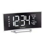 La Crosse Technology Curved Mirror LED Digital Alarm Clock with Temperature, Humidity, and USB Charging Port thumbnail 6