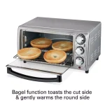 Hamilton Beach 1100-Watt 4-Slice Stainless Steel Countertop Toaster Oven thumbnail 6